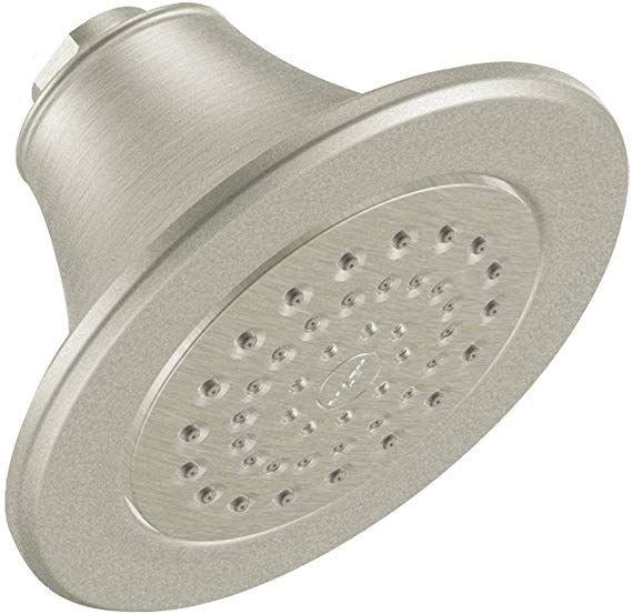Moen S6312BN Icon 5-7/8" One-Function Showerhead with 2.5 GPM Flow Rate, Brushed Nickel