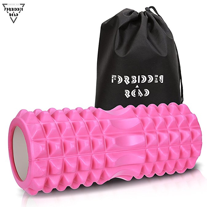 Forbidden Road Foam Roller Muscle Roller 4 Colors with Massage Acupressure Exercise Core Therapy Roll Tool with Bi-directional Zone for Spine Comfort Muscle Massage and Deep Tissue Trigger Provided