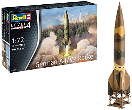 Revell GmbH 03309 German A4/V2 Rocket Plastic Model Kit, Black & White, 1:72