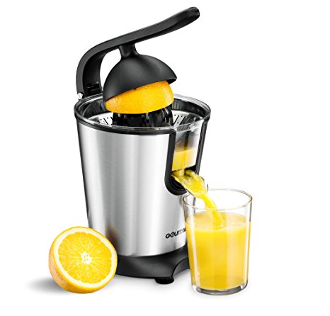 Gourmia GCJ180 Stainless Steel Power Squeeze 8QT Motorized 160 Watts Citrus Press Juicer Juice Extractor