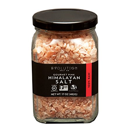 Evolution Salt - Coarse Grind Himalayan Salt- Glass Jar 17 oz