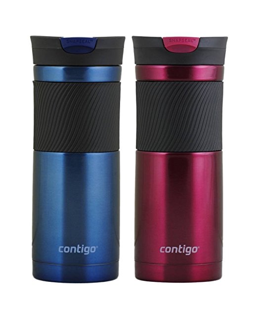 Contigo 20oz Byron SnapSeal Travel Mug, Monaco Blue & Vivacious