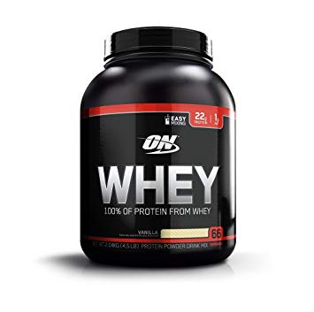 Optimum Nutrition (ON) 100% Whey Protein Powder - 4.5 lbs (Vanilla)