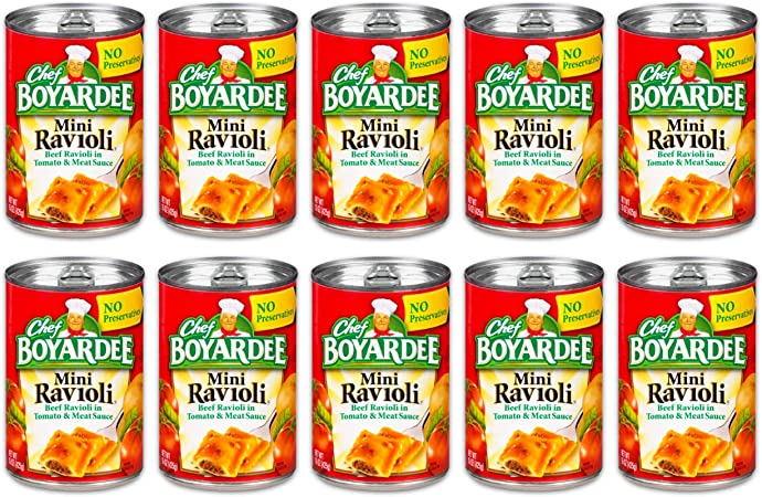 Chef Boyardee Mini Ravioli, 15 oz, (10 CANS).