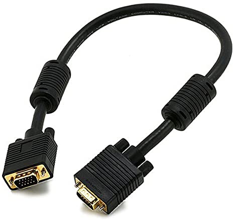 Monoprice 1.5ft SVGA Super VGA M/M Monitor Cable w/ ferrites (Gold Plated)