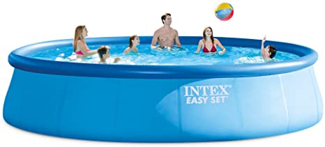 Intex 18ft X 48in Easy Set Pool Set with Filter Pump, Ladder, Ground Cloth & Pool Cover