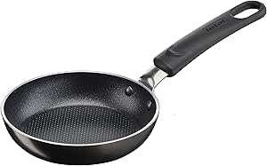 Tefal B57000 Simple Cook Mini-Blini-Bratpfanne 12 cm | Antihaftversiegelung | mühelose Reinigung | unbedenkliches Kochen | genieteter Griff | Thermo-Signal | Schwarz (nicht für Induktion)