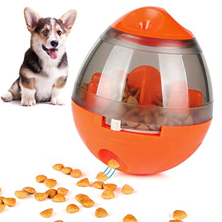 ONSON Interactive Dog Toy - Food Dispenser Ball Toy for Small Medium Large Dogs Durable Chew Ball - Boredom Puzzle Toys Food Slow Feeder Tumbler IQ Treat Ball - Easy to Clean