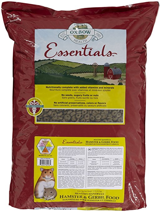 Oxbow Animal Health Healthy Handfuls Essentials Hamster/Gerbil Food, 15-Pound