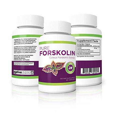 100% Pure Forskolin Diet Pills - Maximum Strength Fat Burner & Muscle Builder
