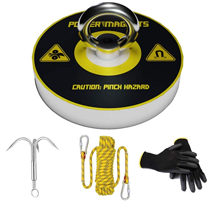 Magnet Fishing Kit | Fishing Magnet Complete Fishing Magnets Set with 330LBS Magnet, Stronger 8mm Rope and Exclusive Grappling Hook