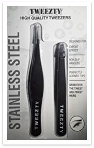 Slant Tweezers  Pointed Tweezers  Tweezty Stainless Steel Tweezers - The Best Tweezers for Your Daily Use Eyebrows Shaping Ingrown HairSplinters 100 Satisfaction Guaranteed