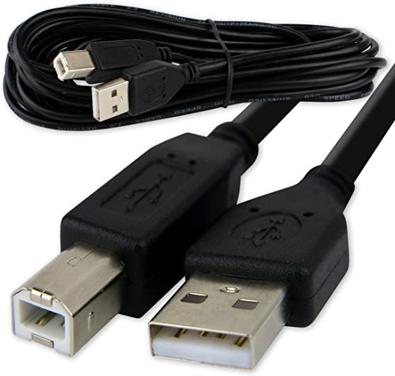 I-Choose Limited USBAB2.0 USB Printer Cable High Speed A to B Black 2M