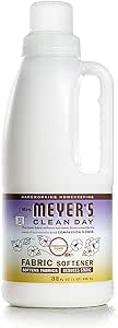 MRS. MEYER'S CLEAN DAY Liquid Fabric Softener, Infused with Essential Oils, Paraben Free, Compassion Flower, 32 oz (32 Loads)