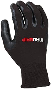 MadGrip PPUBLKRS Pro Palm Utility Gloves Black, Small