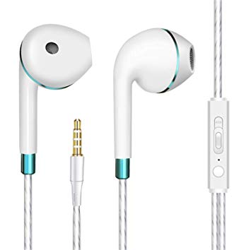 Earphones/Earbuds/Headphones, Premium in-Ear Wired Earphones with Remote & Mic Compatible with Android/ Phone 6 / 6Plus /6S / 6s Plus / 5c / 5s / Pad Pod/Smartphones/ MP3 MP4 / Computer/Tablet, wb