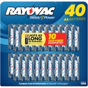 Rayovac AA 1.5v Batteries - 40 Pack