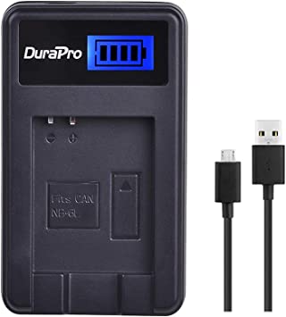 DuraPro LCD USB Battery Charger Replacement for Canon NB-6L / NB-6LH Select Canon PowerShot Cameras batteries Canon IXUS 310 SX275 SX280 SX510 200 105 210 300 S90 S95 SD1300