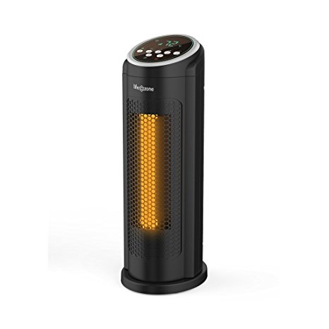 Lifesmart Products ZCHT1040US 16" Heater Fan with Oscillation, Black