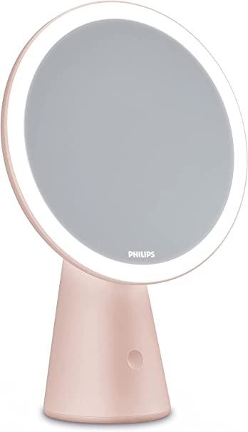 Philips LED Mirror Desk Lamp [Cool to Warm White 3000 - 5000K - Pink] 4.5W Charge with USB. for Make Up and Beauty Lighting