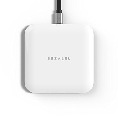 BEZALEL All-New 2017 Futura X Qi Wireless Charging Charger Pad for All Qi-enabled Smartphone: Samsung Galaxy S7, S6 Active, S6 Edge, S6 Edge , Note 5 / Nexus 4, 5, 7 - White