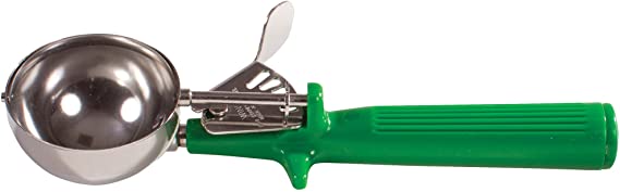 Winco Ice Cream Disher with Green Handle, Size 12