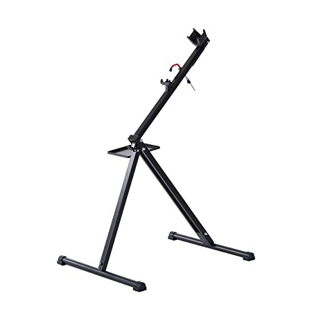 Aosom 47" Portable Folding Bike Repair Work Stand Rack - Black