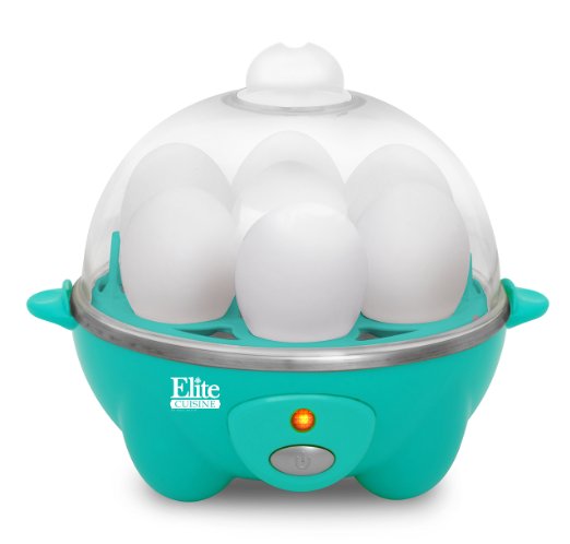 Elite Cuisine EGC-007T Egg Cooker w/ 7 Egg Capacity, Teal