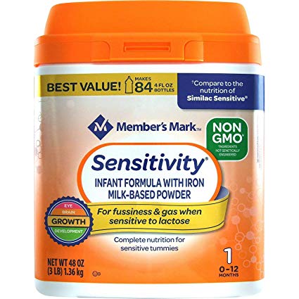 Member's Mark Non-GMO Infant Formula, Sensitivity (48 oz.)