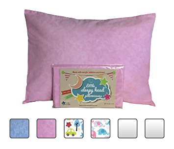 Little Sleepy Head Toddler Pillowcase - Pink Marble, 13 x 18
