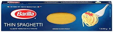 Barilla Thin Spaghetti Pasta, 16 Ounce (Pack of 4)