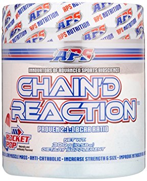 Chain'd Reaction - The Ultimate BCAA Amino Acid Recovery Aid for Muscle Growth, Rocket Pop, 300 Gram