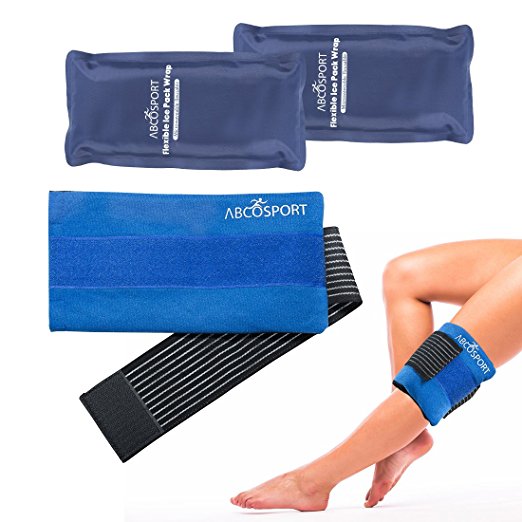 Flexible Gel Ice Pack & Wrap for Hot and Cold Compression Therapy – Adjustable Velcro Strap for Desired Compression – Effective Pain Relief & Recovery – Ideal for Neck, Knee, Elbow, Arm, & Head