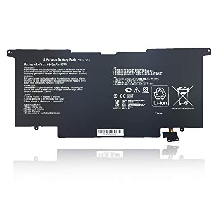 Batterymarket C22-UX31 Laptop Battery For Asus Zenbook UX31A UX31E UX31 UX31A-R4004H UX31E-DH72 UX31KI3517A C23-UX31 ( 7.4V 6840mAh/50Wh)