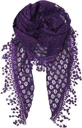 KMystic Lace Triangle Sheer and Winter Scarf