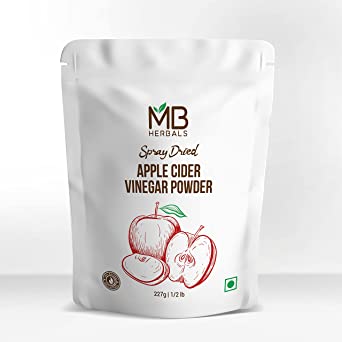 MB Herbals Apple Cider Vinegar Powder | 227G (8 oz / Half Pound) | 75 Servings | Spray Dried | Gluten Free | No Preservatives