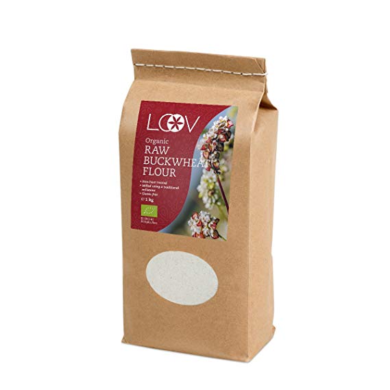 Organic Raw Buckwheat Flour Gluten Free, 1 kg, Not Heat-Treated, All Nutrients Preserved, Delicious Nutty Flavour, Organically Grown in Nordic Climate, Non-GMO