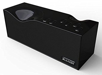 [New Release] XLeader SoundAir Wireless Bluetooth Speaker,10W HD Stereo and Bass,with Smart LED Display,Support 10 hours Playtime(Glossy Black)