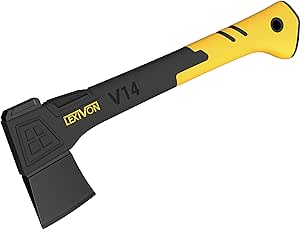 LEXIVON axt Länge 35 cm, Outdoor axt für Garten und brennholz, Bauen und Hacken, Survival Camping Beil mit Ergonomischer Griff, Leichter Glasfaserverbund-Stil, Schutzhülle inklusive (LX-V14)