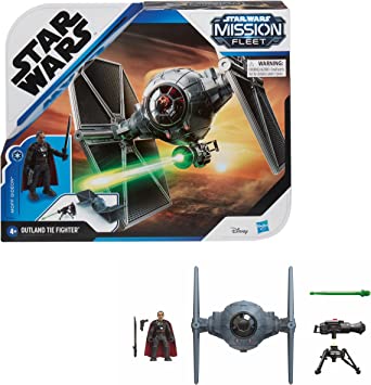 Star Wars Mission Fleet Stellar Class Moff Gideon Outland TIE Fighter Imperial Assault 2.5-Inch-Scale Figure and Vehicle, Kids Ages 4 and Up,F1137