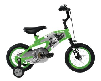 Kawasaki Monocoque Kid's Bike, 12 inch Wheels, 8 inch Frame, Boy's Bike, Green