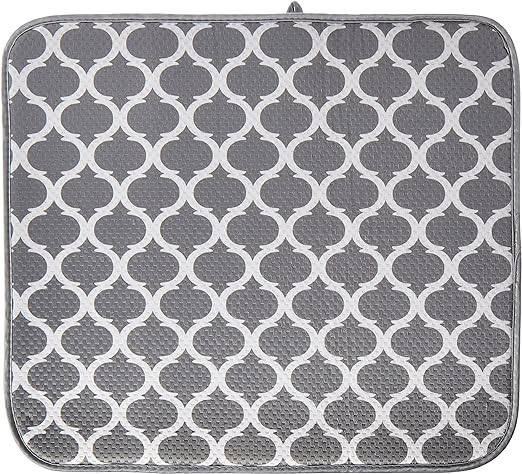 Norpro Microfiber Dish Drying Mat, 18 by 16-Inch, Trellis