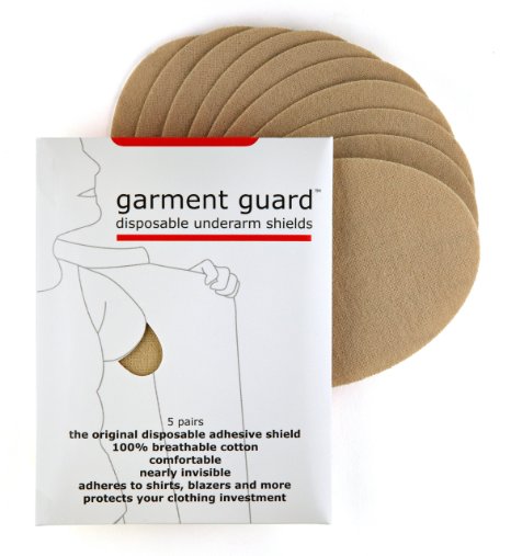 Garment Guard Disposable Underarm Shields in Standard Size-Beige-5 Pair