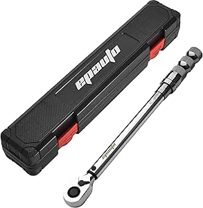 EPAuto 1/2-Inch Drive Easy Lock Ring Click Torque Wrench, 10~150 ft-lb