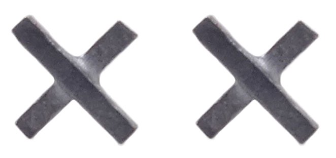 Tiny 925 Sterling Silver Minimalist Cross Stud Earrings Black Color(1 Pair)