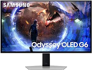 Samsung 27 Inch G6 OLED Silver Gaming Monitor with 360 Hz Refresh Rate, OLED Safeguard , 0.03 ms - (LS27DG602SNXZA) [Canada Version] (2024)