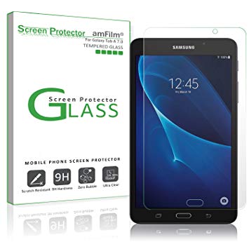 amFilm Galaxy Tab A 7.0 Screen Protector Glass (2016), 0.33mm 2.5D Screen Protector for Samsung Galaxy Tab A 7 inch (1-Pack)