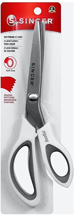 SINGER 9" Pinking Shears Scissors, White