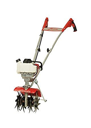 Mantis Tiller (4 Cycle Gas - 25cc #7940) - Lightweight – Compact/Powerful/Easy Fuel (Gas Only) Commercial Quality, for Greenhouse-quality soil