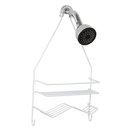 Zenna Home 7518W, Over-the-Showerhead Caddy, White